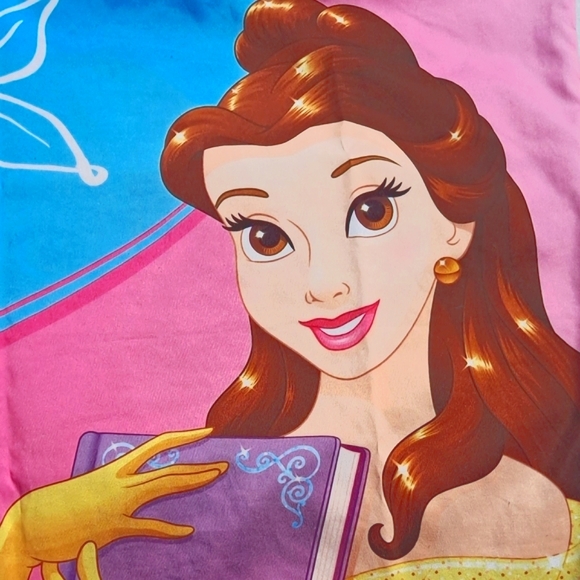 3 Items A Princess Printed Handmade Pillow, 1 Pillow Case & A Full SZ Flat Sheet - Picture 5 of 9